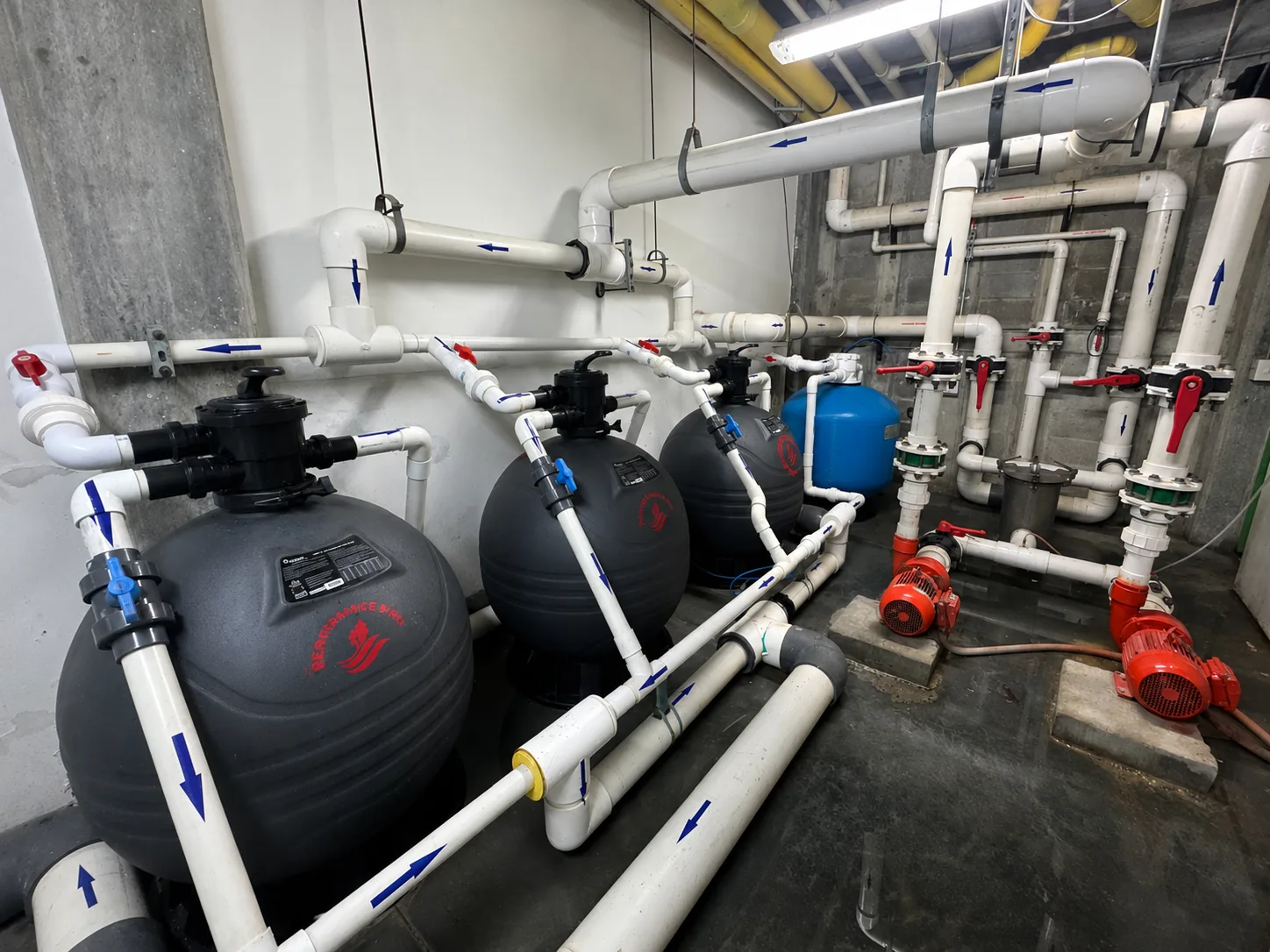 Sistema de filtración del Complejo Acuático UVA Nuevo Occidente
